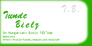 tunde bielz business card